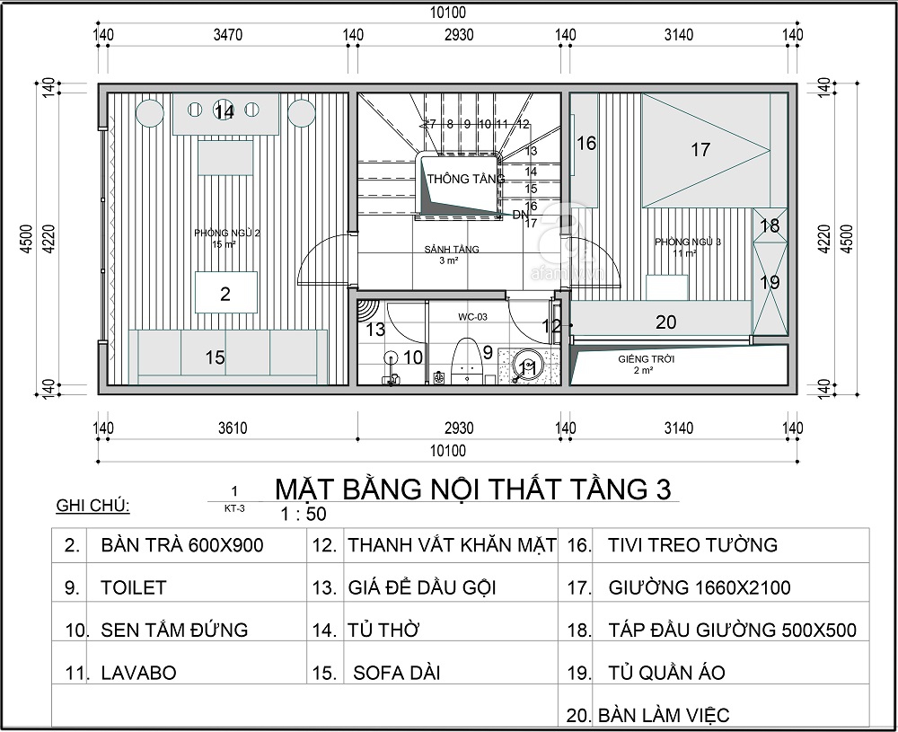 mặt bằng thiết kế